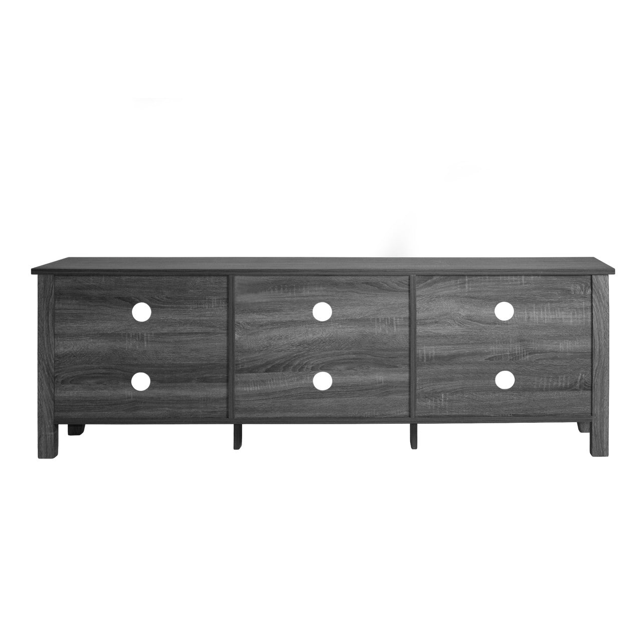 Go Green Woods Noah Wooden 70 TV Stand with Open Storage Shelves