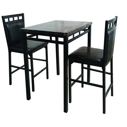 Go Green Woods Gator Counter Height Metal 3 pc Dining Set