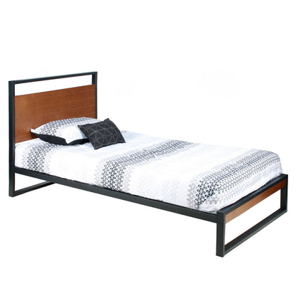 Go Green Woods Maximo Metal and Wood Platform Bed Frame Twin