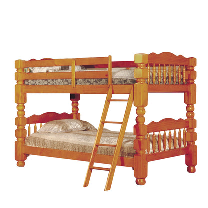 Go Green Woods Andrei Twin Over Twin Solid Wood Spindle Bunk Bed