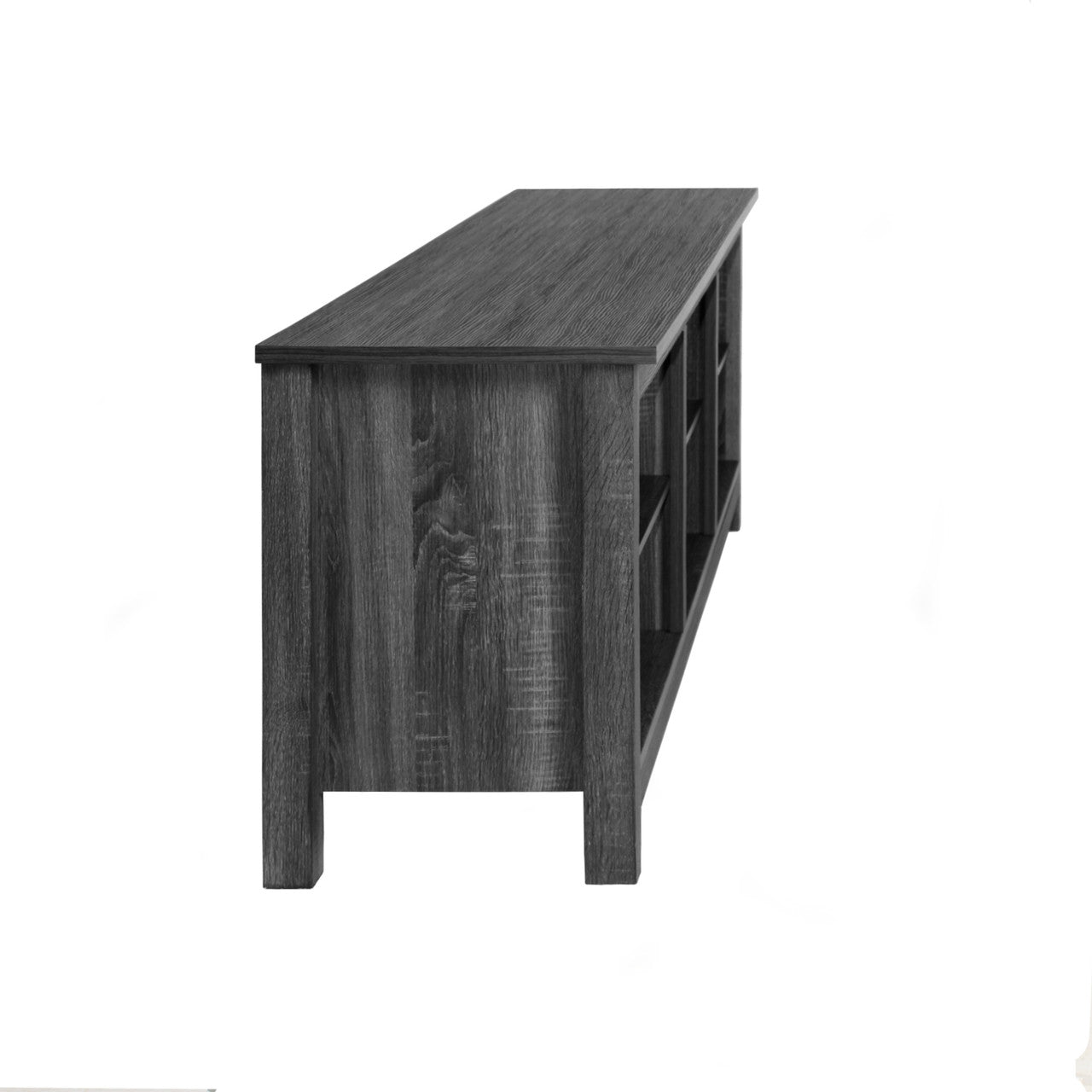 Go Green Woods Noah Wooden 70 TV Stand with Open Storage Shelves