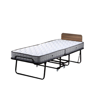 TWIN FOLDING BED w-Headboard and 6 Inch Mattress