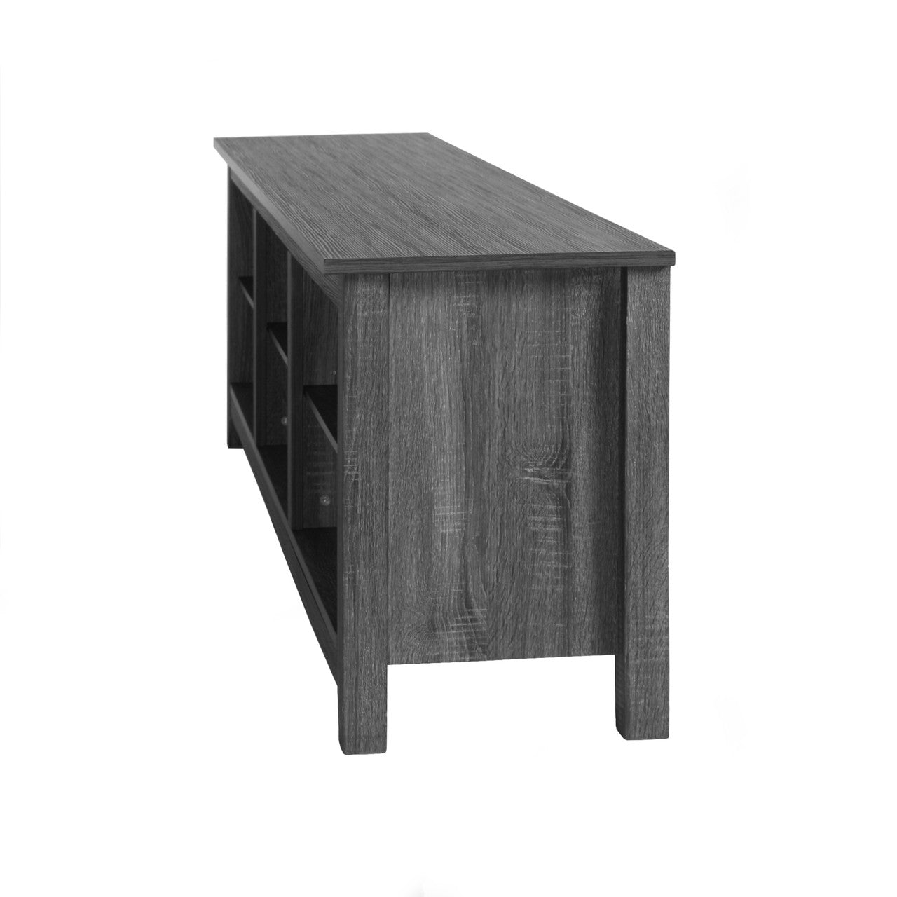 Go Green Woods Noah Wooden 70 TV Stand with Open Storage Shelves