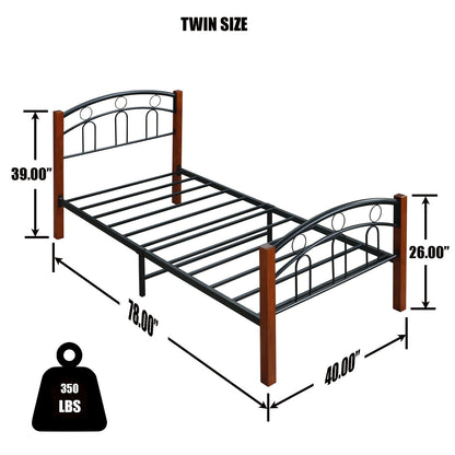 Go Green Woods Hercules Twin Size Platform Metal Bed Frame