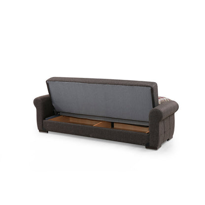 Silva Brown Fabric Sofa Bed