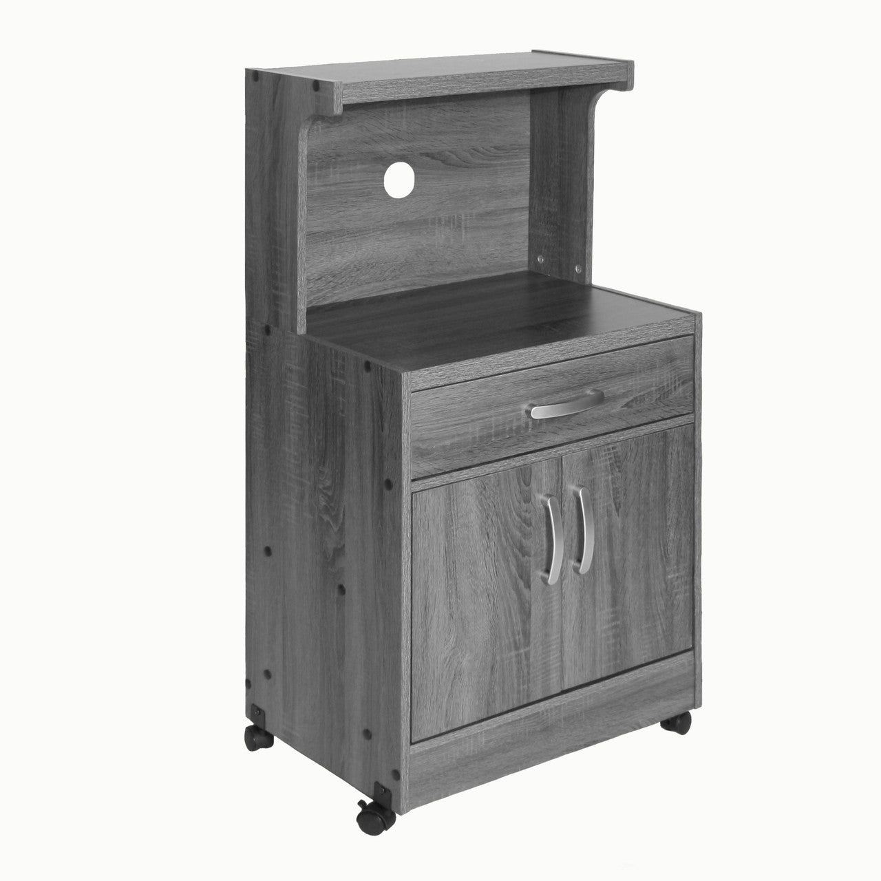 Go Green Woods Shelby Kitchen Wooden Microwave Cart