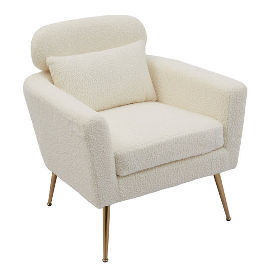 Ivory Boucle Reading Club Chair