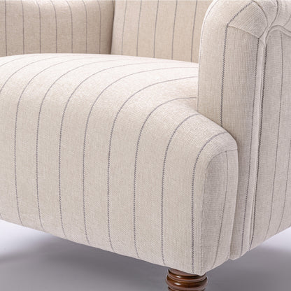 Sylvia Sea Oat Striped Accent Chair