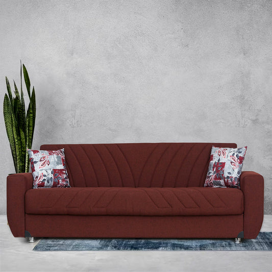 Jennifer Burgundy Fabric Sofa Bed