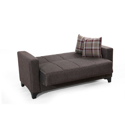 Armada Brown Fabric Loveseat