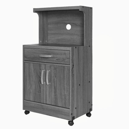 Go Green Woods Shelby Kitchen Wooden Microwave Cart