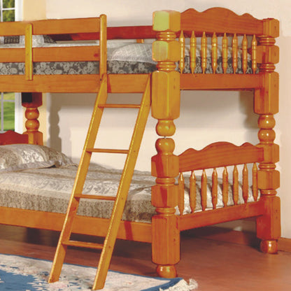 Go Green Woods Andrei Twin Over Twin Solid Wood Spindle Bunk Bed