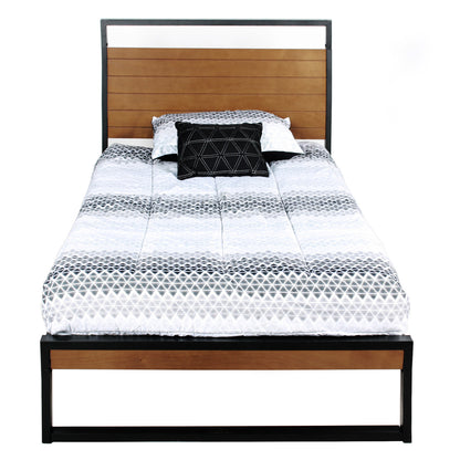 Go Green Woods Maximo Metal and Wood Platform Bed Frame Twin