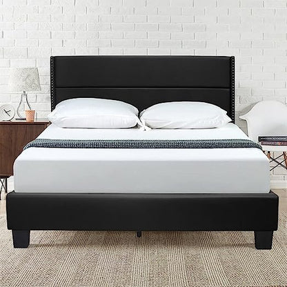 Go Green Woods Giulia Faux Leather Upholstered Queen Platform Bed