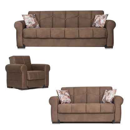 Ana Light Brown Fabric Sofa Chair