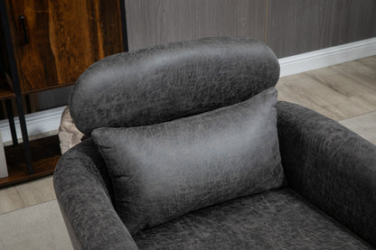 Valley Gray Bronzing Suede Accent Chair