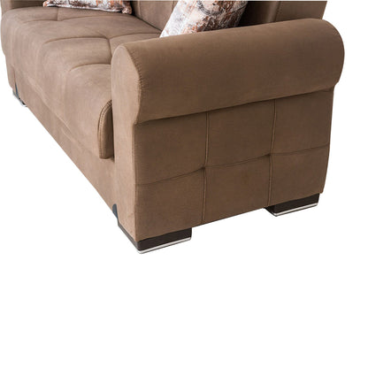 Ana Light Brown Fabric Sofa Bed