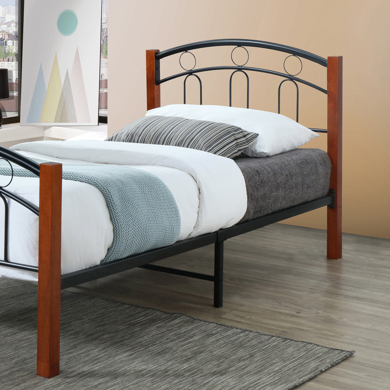 Go Green Woods Hercules Twin Size Platform Metal Bed Frame