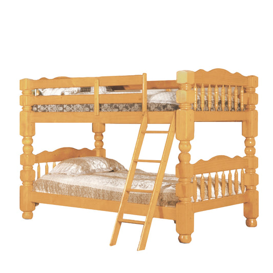 Go Green Woods Andrei Twin Over Twin Solid Wood Spindle Bunk Bed