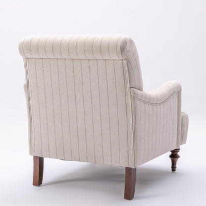 Sylvia Sea Oat Striped Accent Chair