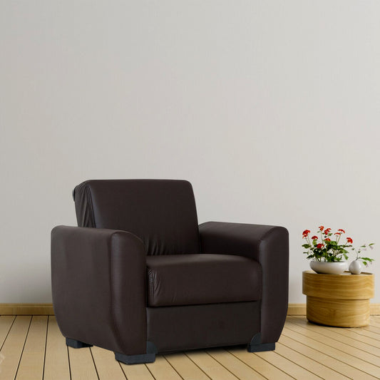 Aisha Brown PU Leather Chair