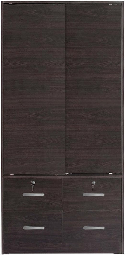 Go Green Woods Sarah Modern Wood Double Sliding Door Armoire