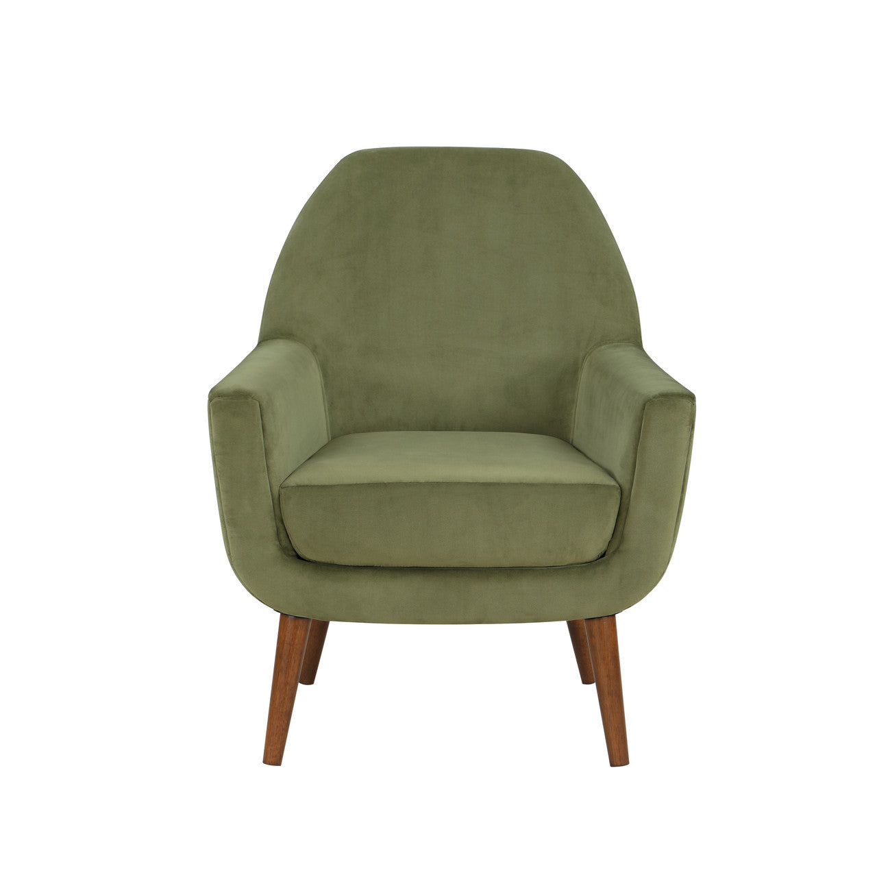 Green velvet discount mid century chair