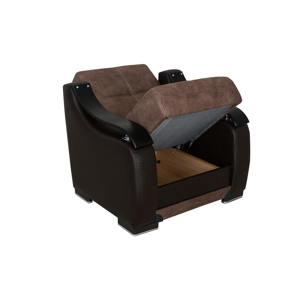 Zambak Brown Chair w-Storage