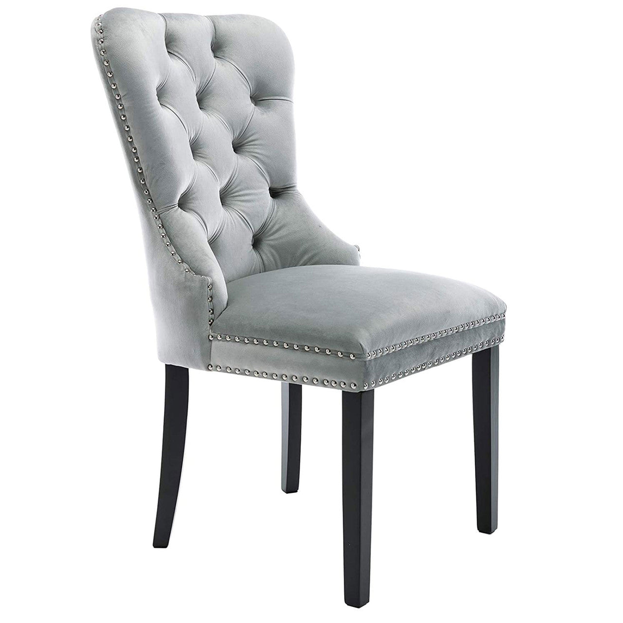 Go Green Woods Lisa Velvet Upholstered Tufted Dining Chair Set