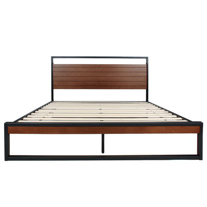 Go Green Woods Maximo Metal and Wood Platform Bed Frame Queen