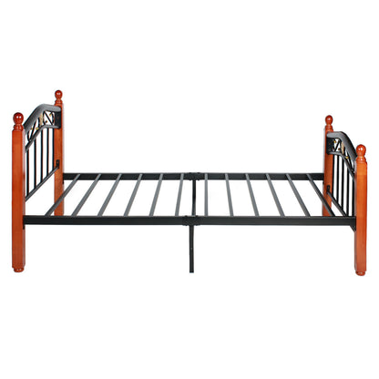 Go Green Woods Leyla Twin Black Metal Bed Frame with Headboard & Footboard