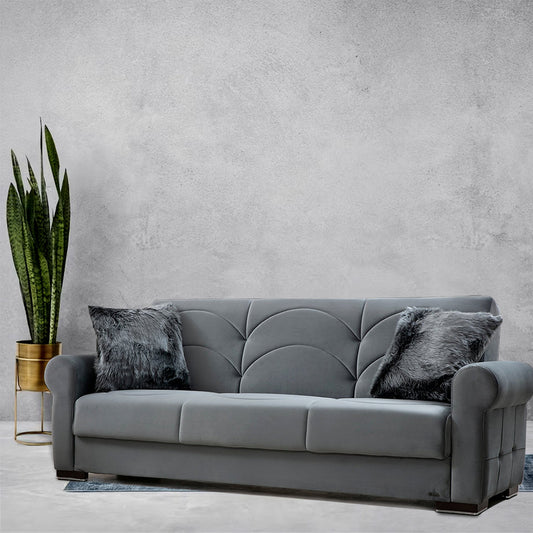 Madrid Gray Fabric Sofa Bed