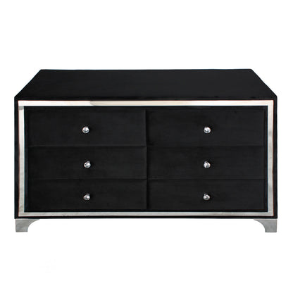 Go Green Woods Monica Velvet Upholstered Double Dresser