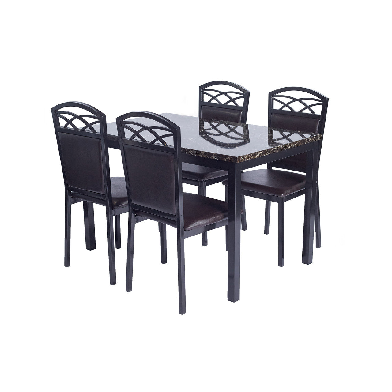 Go Green Woods Palm Set of 4 Stackable Metal Dining Chairs