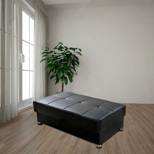 London Black Ottoman