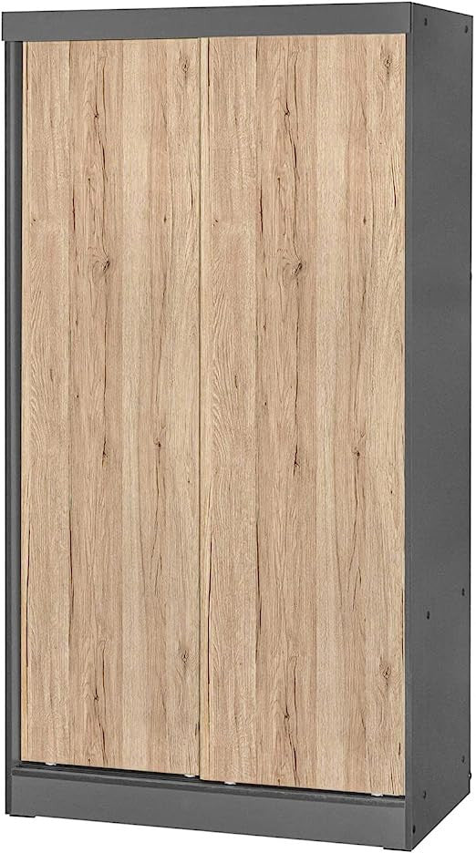 Go Green Woods Modern Wood Double Sliding Door Wardrobe