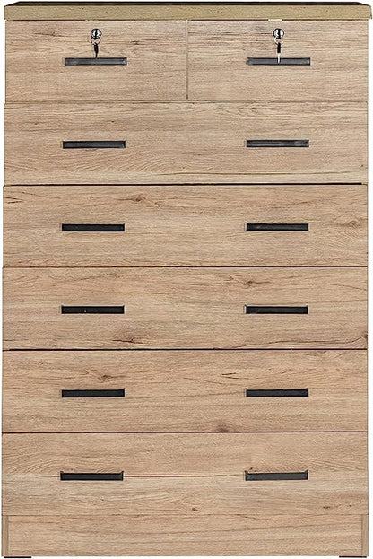 Go Green Woods Cindy 7 Drawer Chest Wooden Dresser