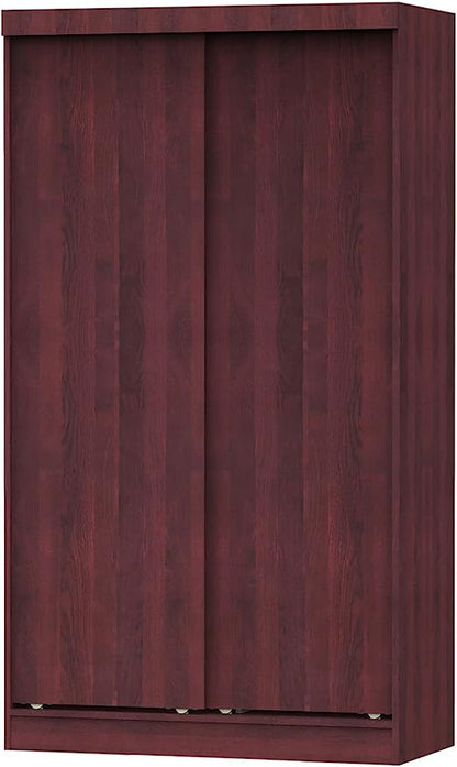 Go Green Woods Modern Wood Double Sliding Door Wardrobe