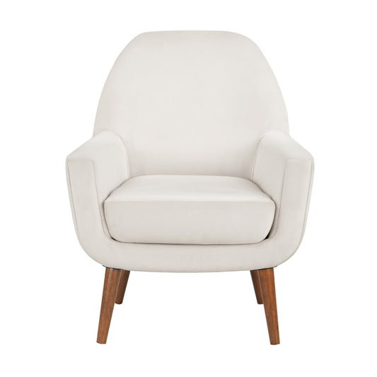 Astrid Sea Oat Velvet Mid-Century Arm Chair