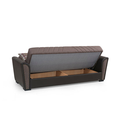 Salinas Brown Fabric Sofa Bed