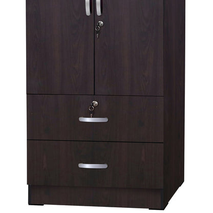 Go Green Woods Grace Wood 2-Door Wardrobe Armoire with 2-Drawers