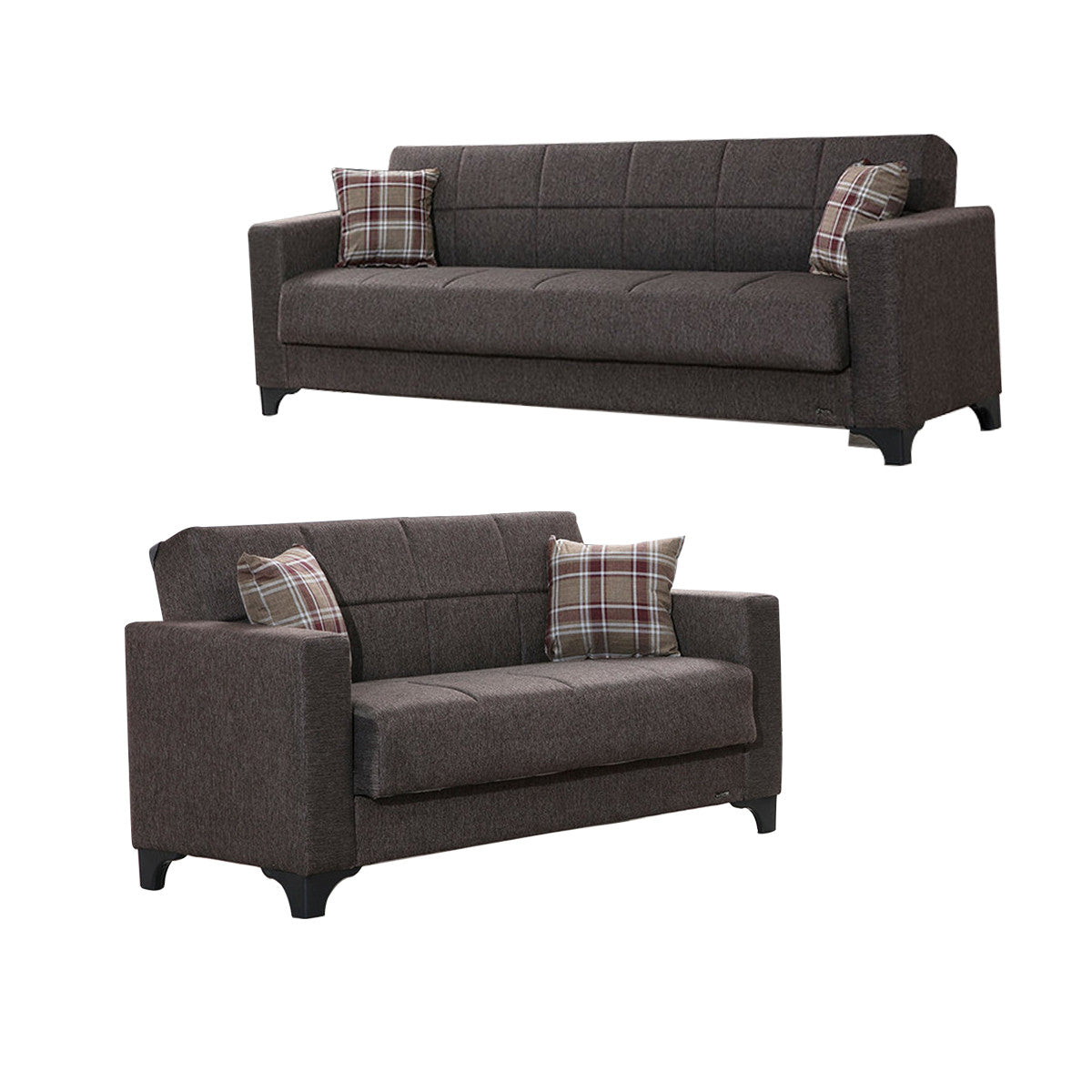 Armada Brown Fabric Loveseat