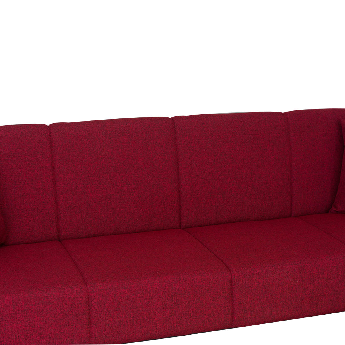 Emily Red & Black PU Leather Arms Sofa Bed