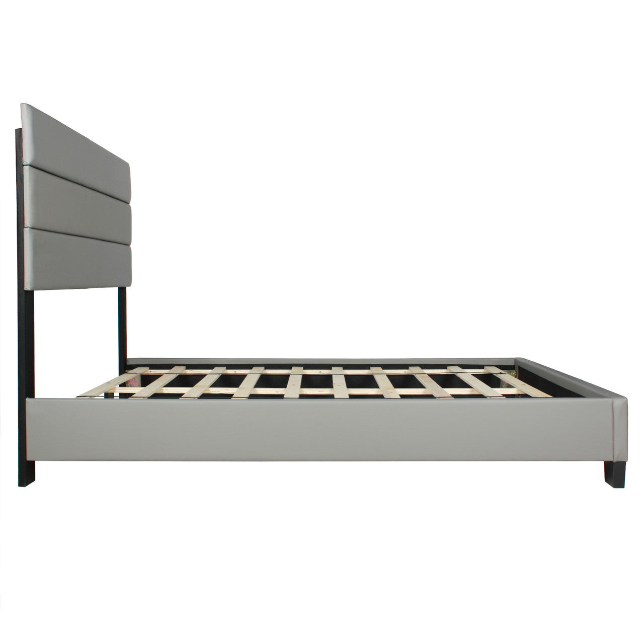 Go Green Woods Napoli Faux Leather Upholstered Platform Bed Full