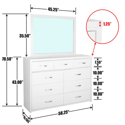 Go Green Woods Majestic Super Jumbo 9-Drawer Double Dresser