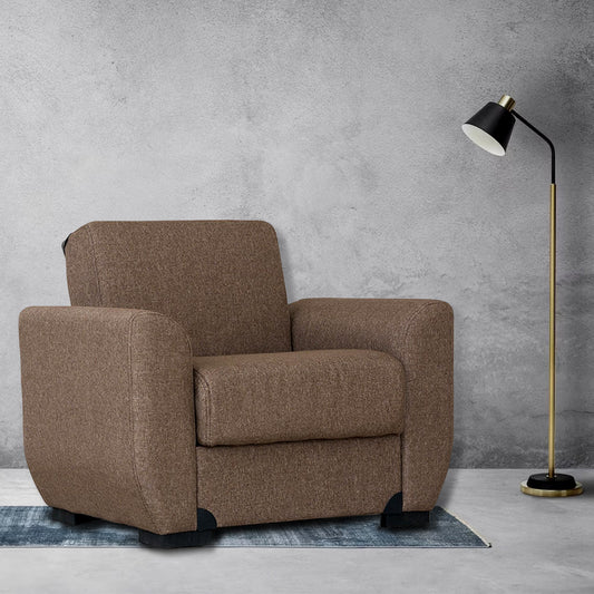 Fatima Light Brown Fabric Chair