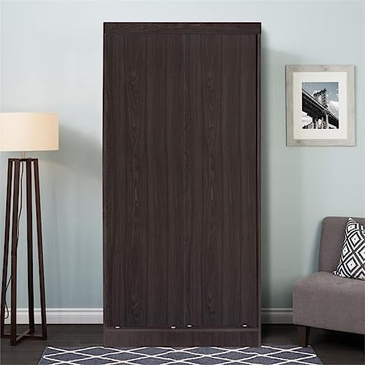 Go Green Woods Modern Wood Double Sliding Door Wardrobe