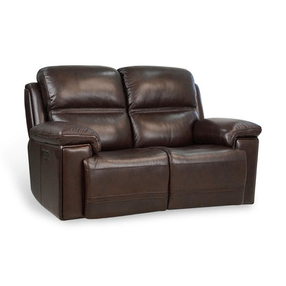 Timo Leather Power Reclining Loveseat with Adjustable Headrest